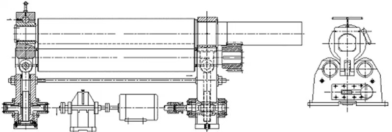 Structures of W12-10x2000mm Mechanical Three-Roller Plate Rolling Machine Structures of W12-10x2000mm Mechanical Three-Roller Plate Rolling Machine