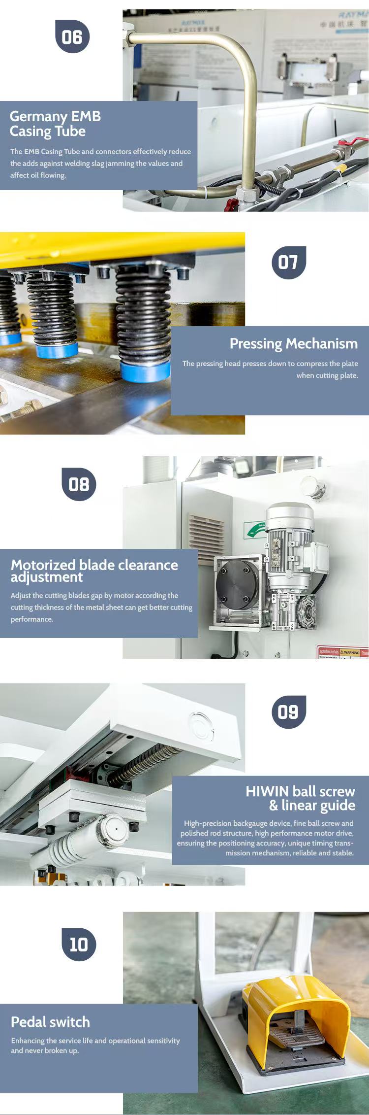 Details of QC11Y-8x3200 Hydraulic CNC Shearing Machine