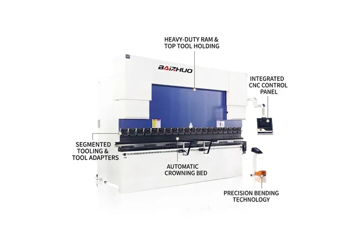 250T-3200mm 4+1 Axis Sheet Metal CNC Press Brake with Delem DA53T