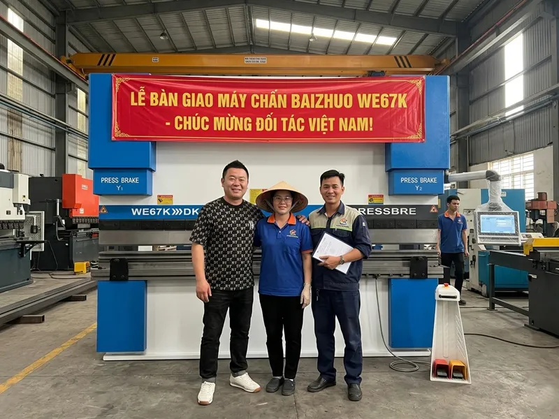 Nantong Baizhuo After-Sales Team Arrived in Ho Chi Minh City, Vietnam and Successfully Completed Installation and Training for a 400T/4000mm CNC Press Brake