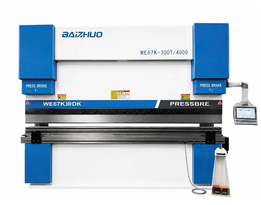 WE67K-300T/4000mm Smart CNC Electro-Hydraulic Press Brake with Delem DA53T Controller