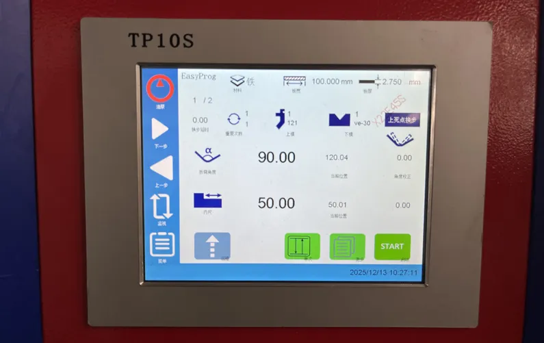 TP10S CNC Control System for 12T 600mm Electric Press Brake